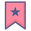 Flat Label B Star R icon